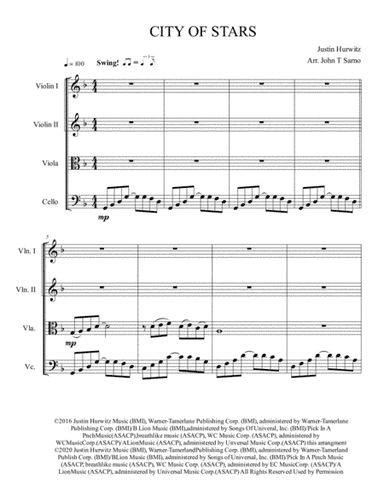 City Of Stars (arr. John T Sarno)