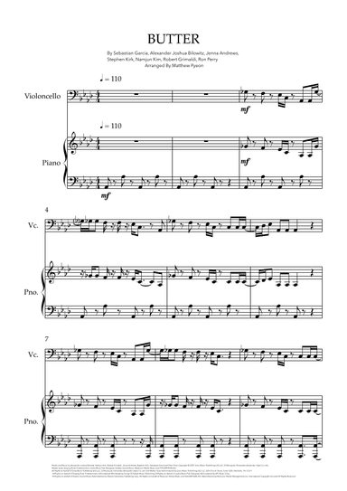 Butter (arr. Matthew pyeon)
