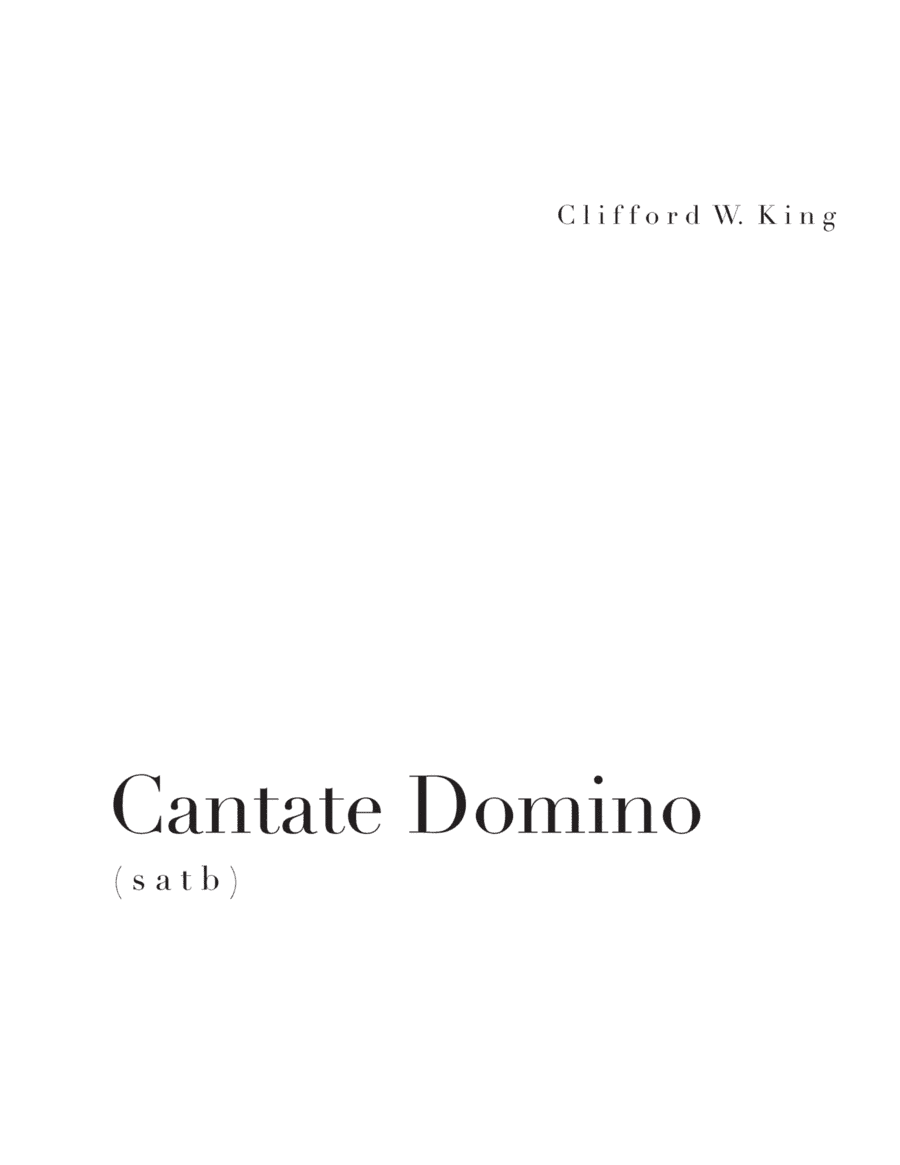 Cantate Domino ( s a t b )