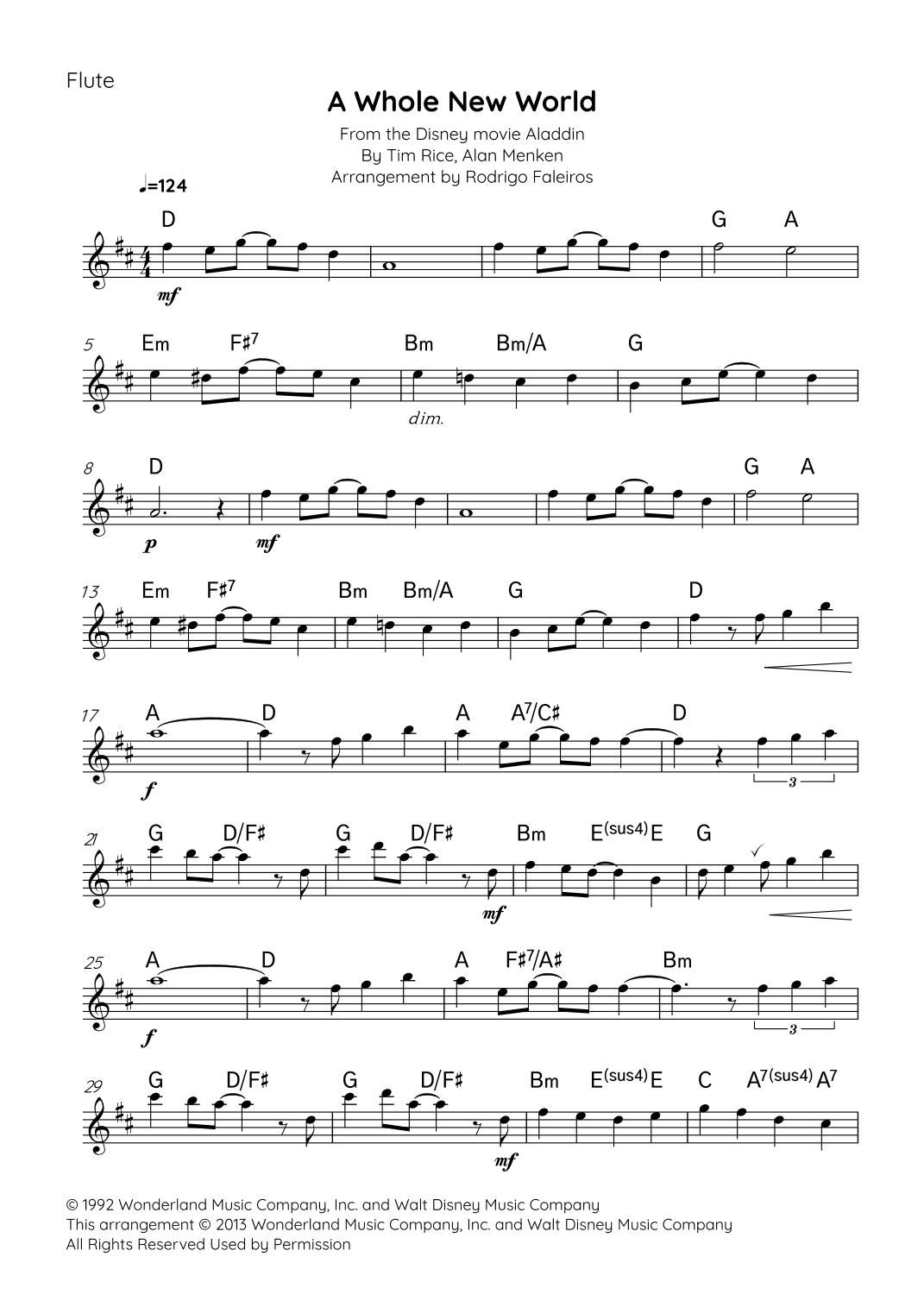 A Whole New World (arr. Rodrigo Faleiros)