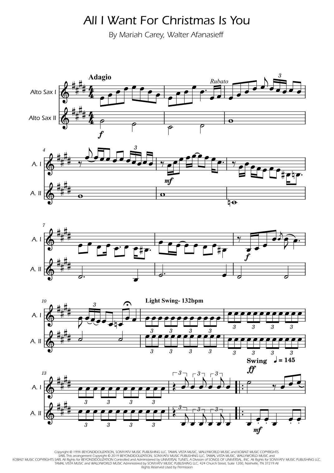All I Want For Christmas Is You (arr. Ygor Nunes)