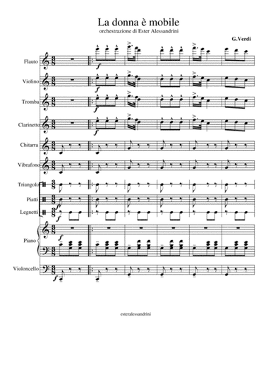 La donna è mobile da "Rigoletto" (arr. Ester Alessandrini)