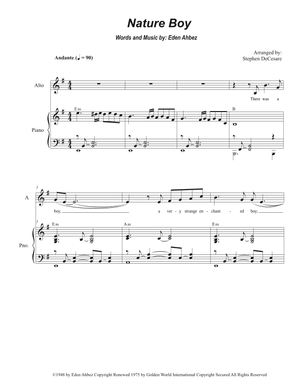 Nature Boy (arr. Stephen DeCesare)