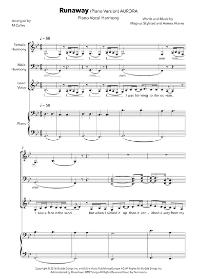 Runaway (arr. M Colley)