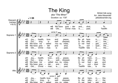 The King - SSA a cappella (arr. Jake Alexander)