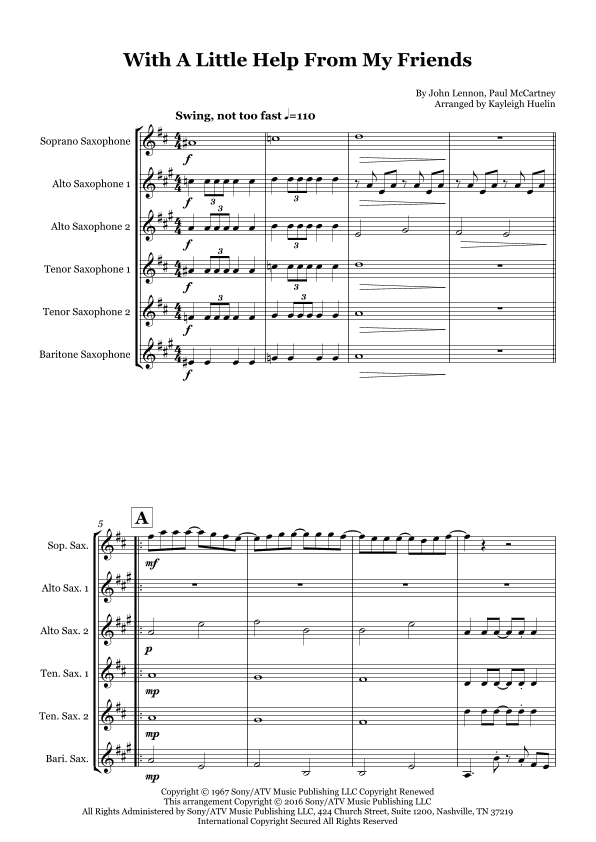 With A Little Help From My Friends (arr. Kayleigh Huelin)