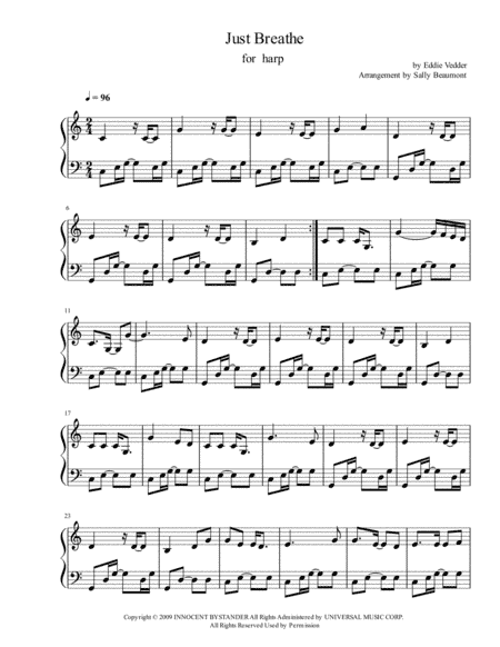 Just Breathe (arr. Sally Beaumont)