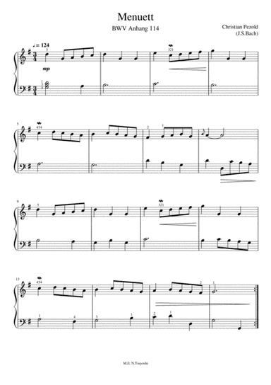 Menuett(G-major) (arr. Nakanishi Tsuyoshi)
