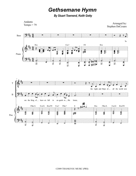 Gethsemane Hymn (arr. Stephen DeCesare)