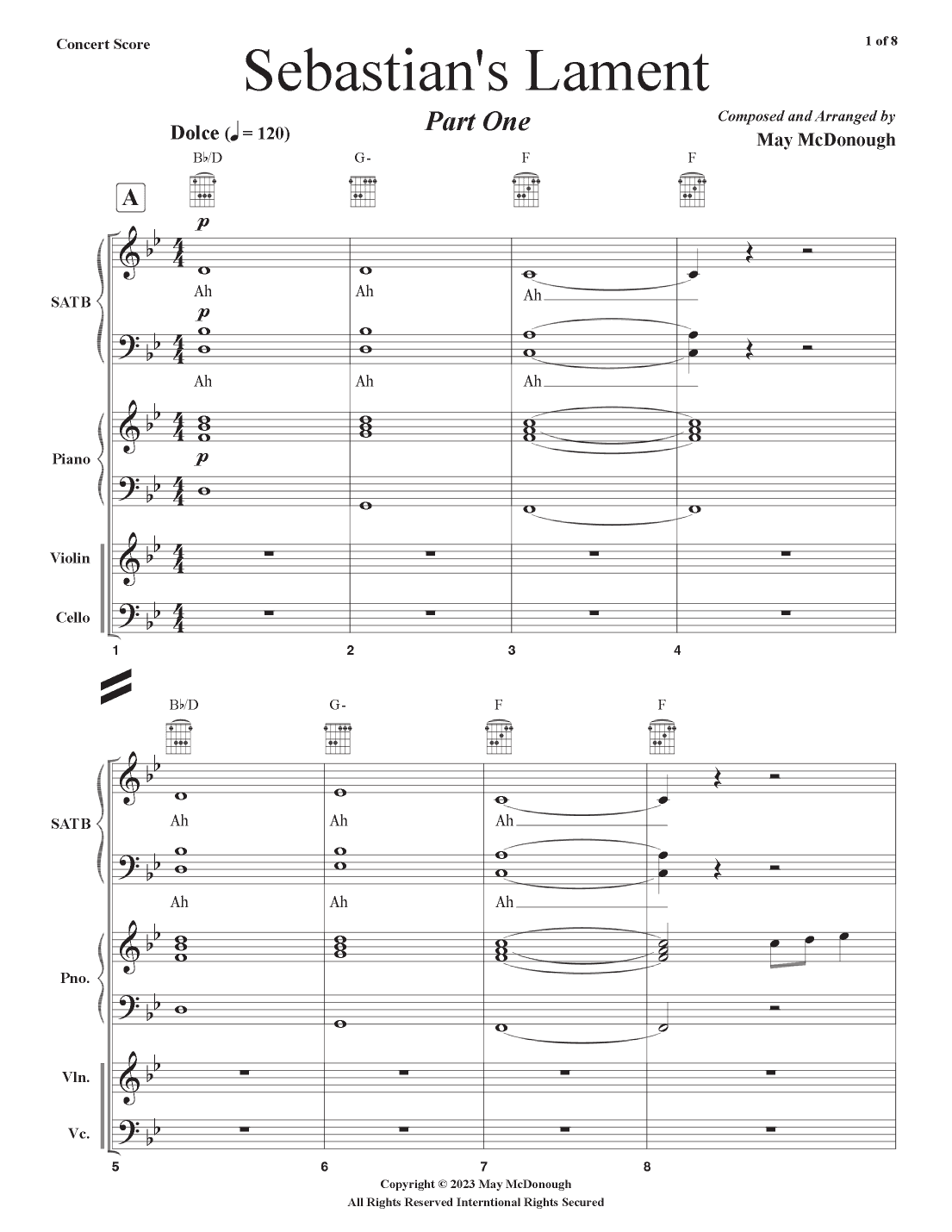 Sebastian's Lament - Score Only