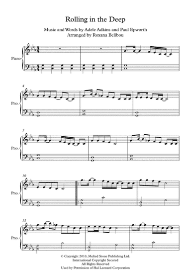 Rolling In The Deep (arr. Roxana Belibou)