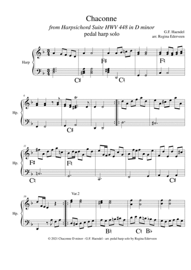 Chaconne Dminor (Haendel) - pedal harp solo