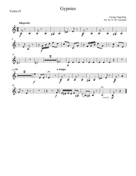 Gypsies (arr. Nick Lacanski)