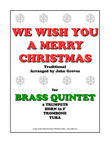 We Wish You A Merry Christmas - Brass Quintet (arr. John Groves)
