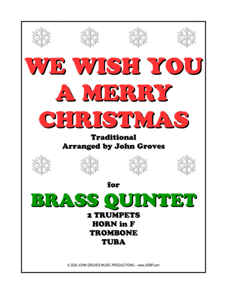 We Wish You A Merry Christmas - Brass Quintet (arr. John Groves)