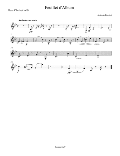 Feuillet d'Album (arr. Nick Lacanski)