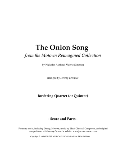The Onion Song (arr. Jeremy Crosmer)