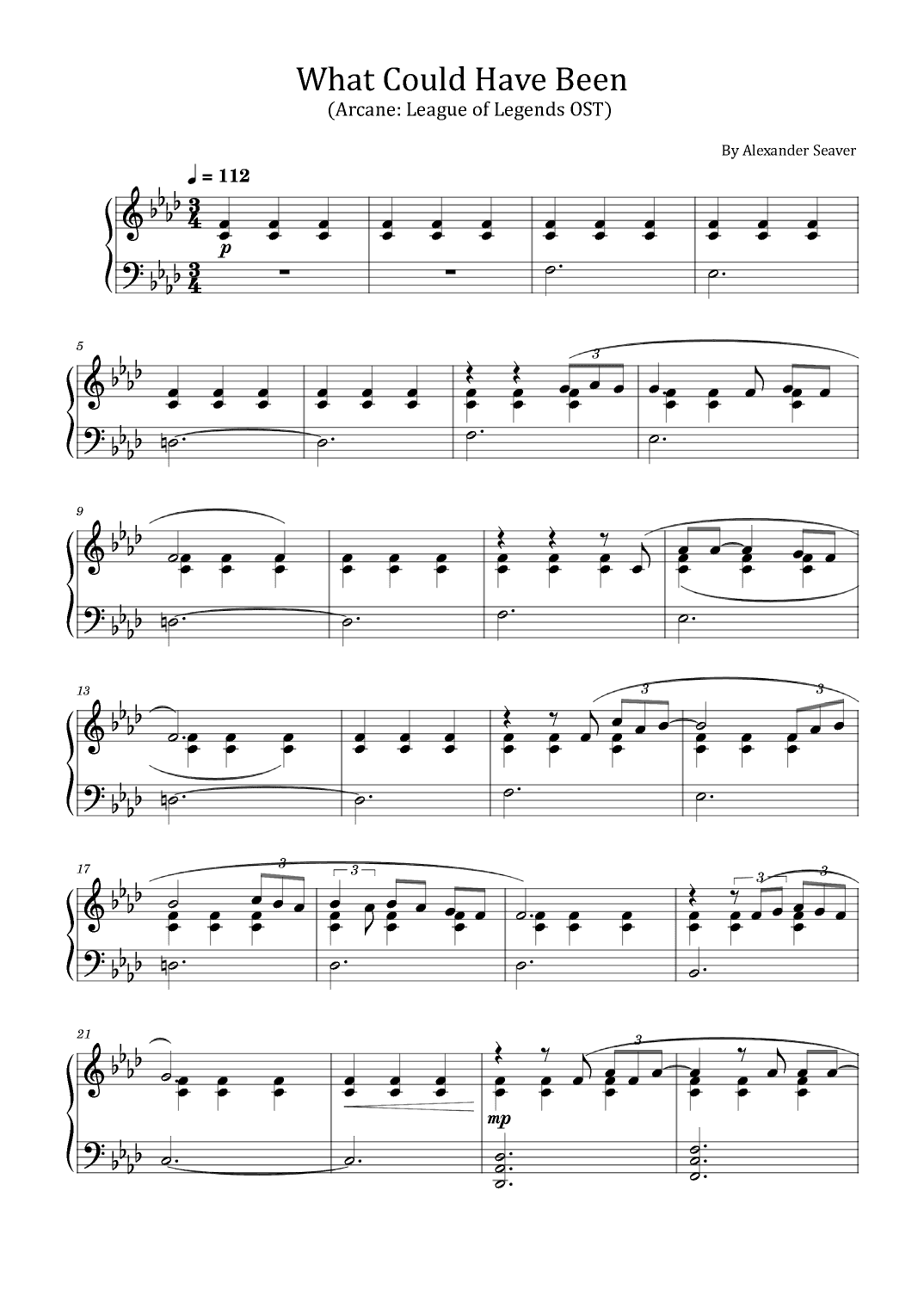 What Could Have Been (arr. poon)