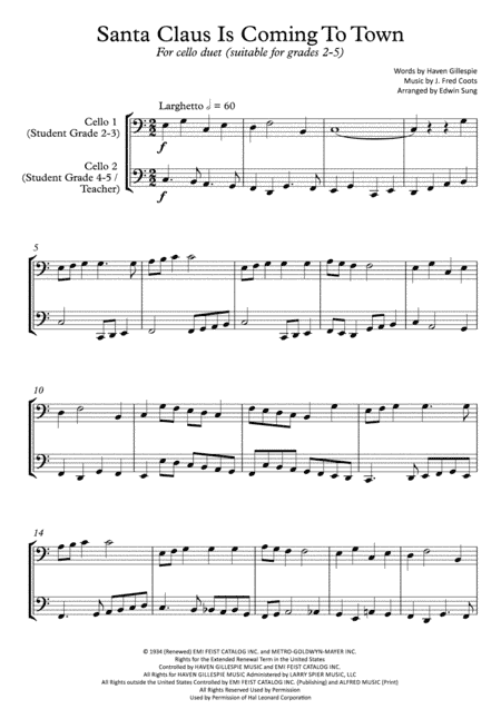 Santa Claus Is Comin' To Town (arr. Edwin Sung)
