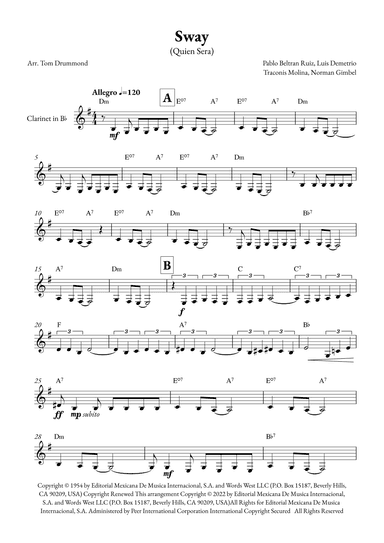Sway (quien Sera) (arr. Tom Drummond)