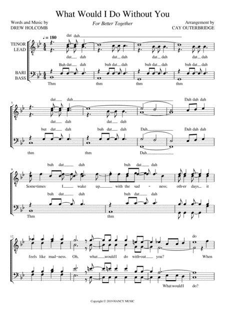 What Would I Do Without You (arr. Cay Outerbridge)