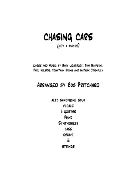 Chasing Cars (arr. Bob Pritchard)