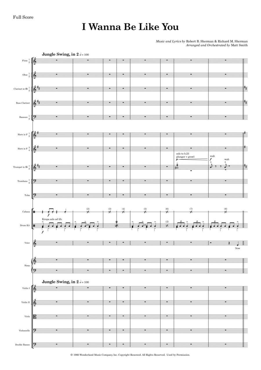 I Wan'na Be Like You (the Monkey Song) (arr. Matt Smith)