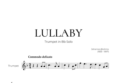 Lullaby (Trumpet Solo) - Johannes Brahms (arr. Pedro Merendi)