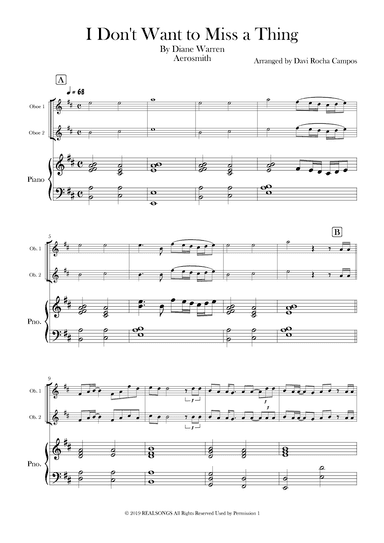 I Don't Want To Miss A Thing (arr. Davi Rocha Campos)
