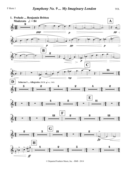 Symphony No. 9 ... My Imaginary London (2013-14) Horn in F part 1