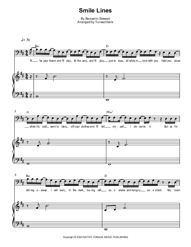Smile Lines (arr. Tunescribers)