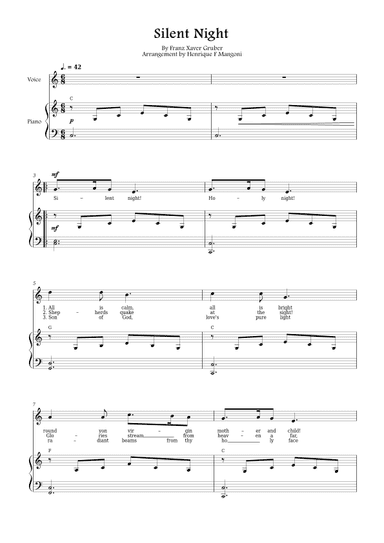 Silent Night (english lyrics) (arr. Henrique F Mangoni)