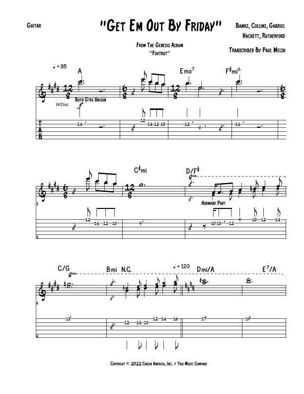 Get' Em Out By Friday (arr. P Welsh)