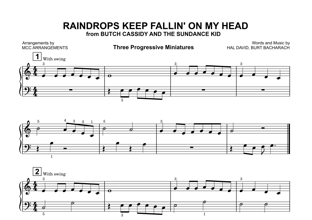 Raindrops Keep Fallin' On My Head (arr. MCC Arrangements)