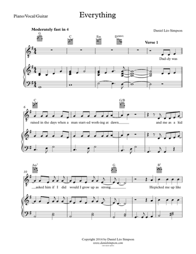 Everything (Piano/Vocal/Guitar)