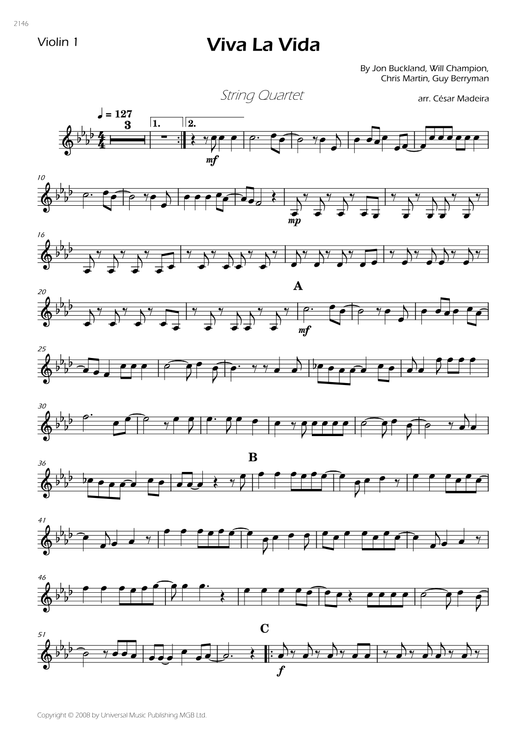 Viva La Vida (arr. César Madeira)