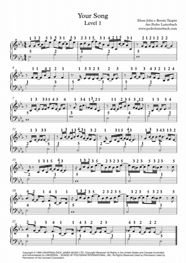 Your Song (arr. Pedro Lutterbach)