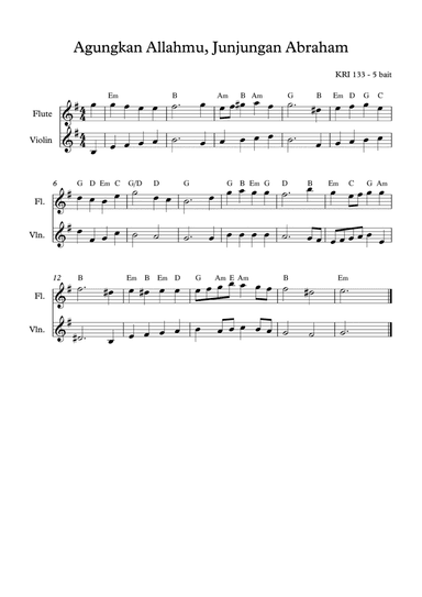 The God of Abraham Praise / Agungkan Allahmu, Junjungan Abraham (arr. Angie Wiranata)