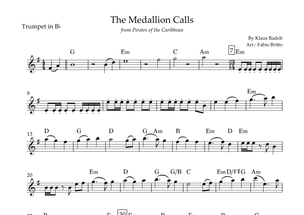 The Medallion Calls (arr. Fabio Britto)