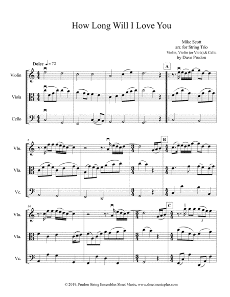 How Long Will I Love You (arr. Dave Prudon)