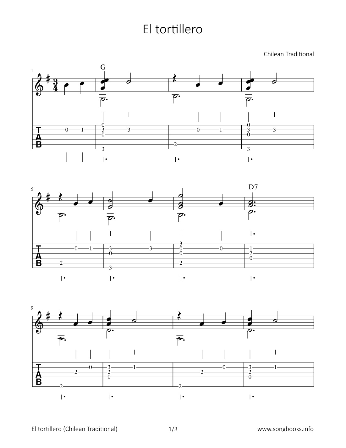 El tortillero (arr. Bettina Schipp)