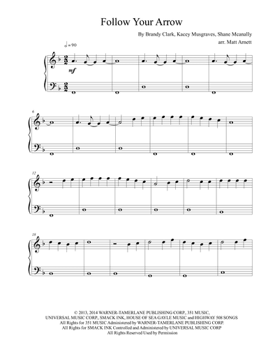 Follow Your Arrow (arr. Matt Arnett)