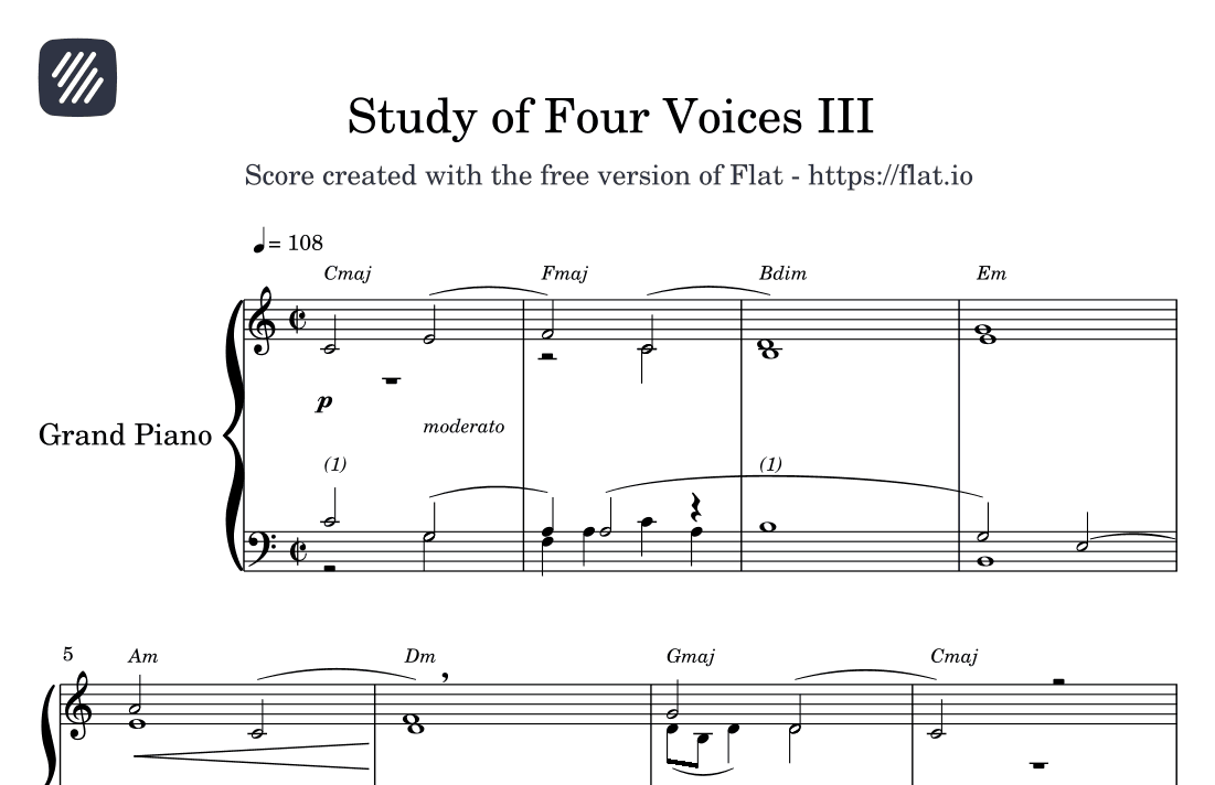 Study of Four Voices III