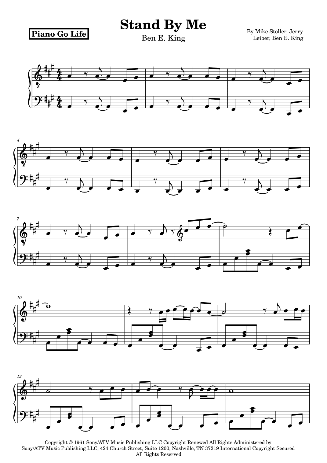 Stand By Me (arr. Piano Go Life)