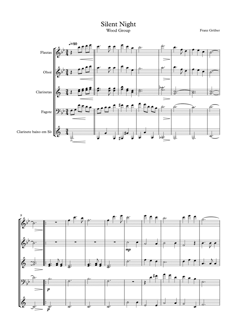 Silent Night - Wood Group (arr. Vinícius Louzada)