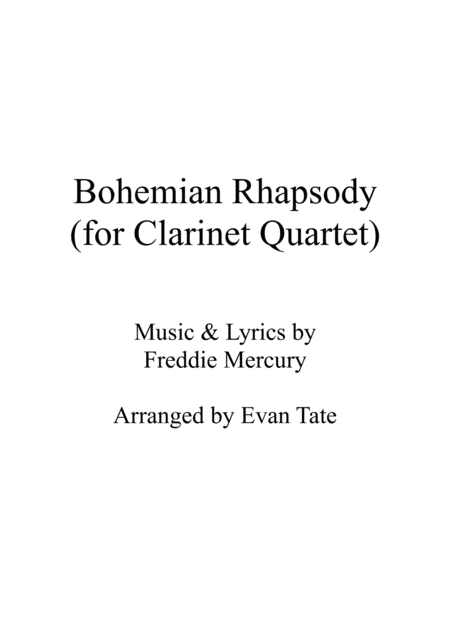 Bohemian Rhapsody (arr. Evan Tate)