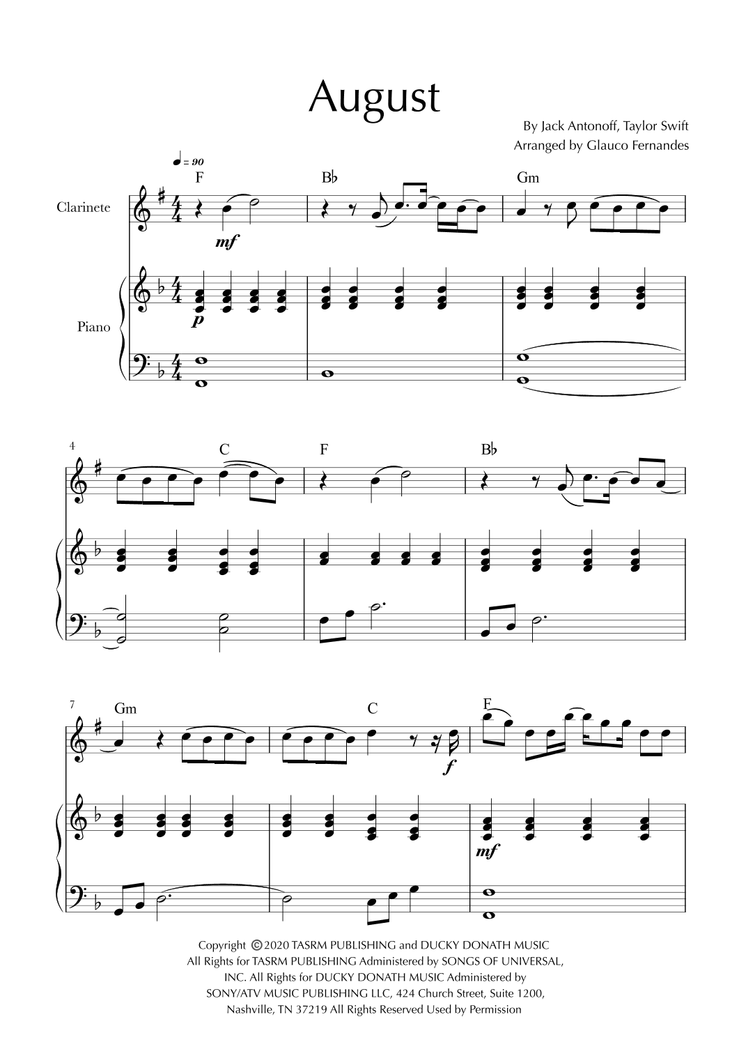 August (arr. Glauco Fernandes)