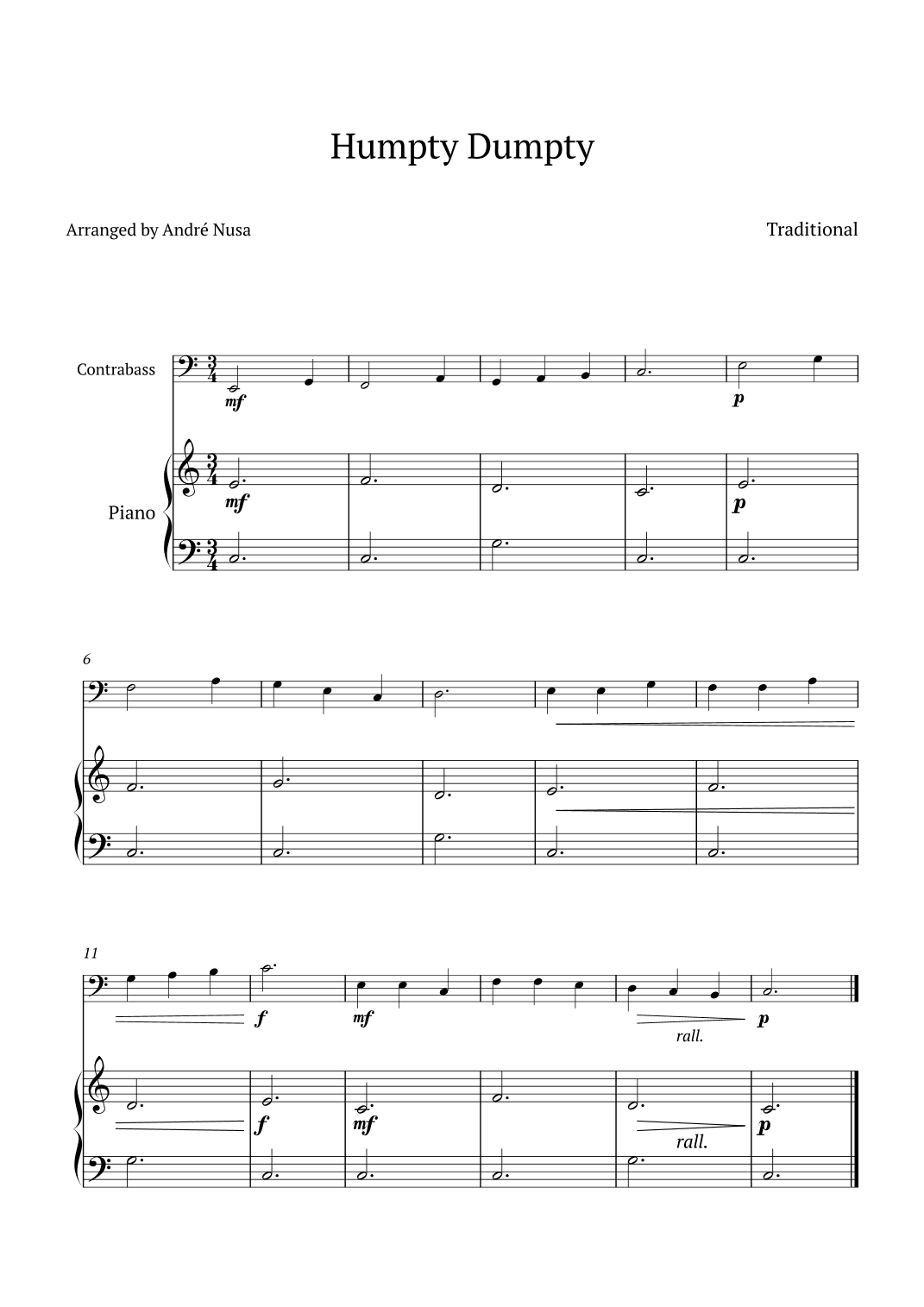 Humpty Dumpty (arr. André Nusa)