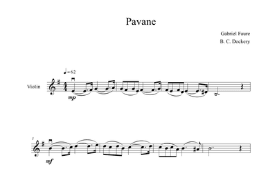 Pavane (Violin Solo) (arr. B. C. Dockery)