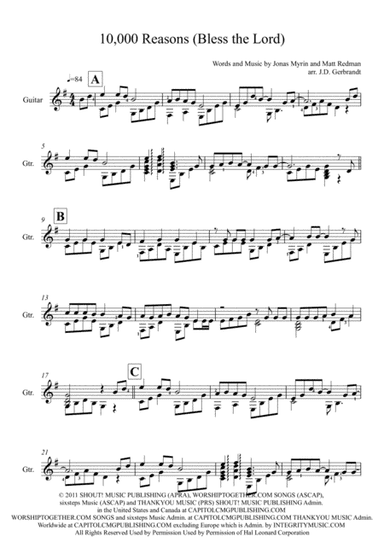 10,000 Reasons (Bless The Lord) (arr. J.D. Gerbrandt)